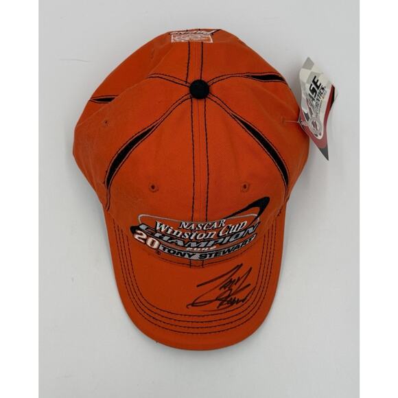 Tony Stewart Autographed Hat NASCAR Winston Cup Champion 2002 Orange JSA Chase - Picture 5 of 14